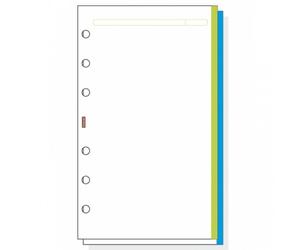 Recambio agenda liso banda colores blanco r445 400 91x152x4 mm finocam