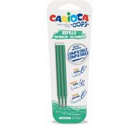 Recambio Bolígrafo Borrable CARIOCA Oops Verde, Pack x3