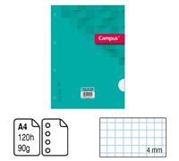 RECAMBIO CAMPUS ORIGINAL TAMAÑO A4 recambio de cuaderno de hojas sueltas 100 Hojas con 4 Taladros. 90 G. Cuadricula 3 Mm/Cuadricula 4 Mm/Doble Raya 2,5 Mm/Horizontal/Liso a elegir