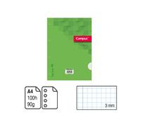 RECAMBIO CAMPUS ORIGINAL TAMAÑO A4 recambio de cuaderno de hojas sueltas 100 Hojas con 4 Taladros. 90 G. Cuadricula 3 Mm/Cuadricula 4 Mm/Doble Raya 2,5 Mm/Horizontal/Liso a elegir