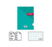 RECAMBIO CAMPUS ORIGINAL TAMAÑO A4 recambio de cuaderno de hojas sueltas 100 Hojas con 4 Taladros. 90 G. Cuadricula 3 Mm/Cuadricula 4 Mm/Doble Raya 2,5 Mm/Horizontal/Liso a elegir