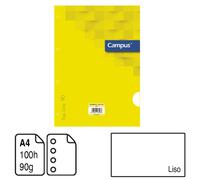 RECAMBIO CAMPUS ORIGINAL TAMAÑO A4 recambio de cuaderno de hojas sueltas 100 Hojas con 4 Taladros. 90 G. Cuadricula 3 Mm/Cuadricula 4 Mm/Doble Raya 2,5 Mm/Horizontal/Liso a elegir