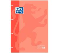 Recambio color oxford din a4 80 hojas cuadro 5 mm 4 taladros melocoton