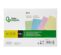 Recambio de bloc liderpapel A4 100 hojas 100g/m2 pauta dos rayas anchas 4 3,5mm con margen 4 taladros.