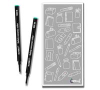 Recambio de bolígrafo mediano de 0,7 mm, compatible con recambios de bolígrafo Schmidt 888 y otros bolígrafos, elige color y cantidad con sobre Tinte Ink (naranja, 2)