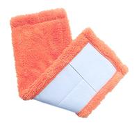 Recambio de mopa de fibra de coral para dispositivos de limpieza del hogar, almohadilla de terciopelo suave, rellenable, cabezal de limpieza de suelos reutilizable con alta absorción de agua (naranja