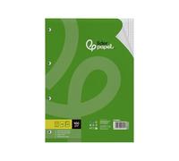 RECAMBIO LIDERPAPEL A4 100 HOJAS 100G/M2 CUADRO 5MM CON MARGEN 4 TALADROS