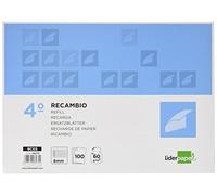 RECAMBIO LIDERPAPEL CUARTO APAISADO 100 H 2TCA-07 CUADRO 6 MM 2 TALADROS CON MARGEN