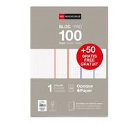 Recambio Miquelrius Notebook 1 A4 100+50H 90Gr Encolado 4 Taladros Cuadric.5X5 Gris