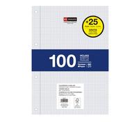 Recambio miquelrius notebook 1 a4 125h (100+25) 90gr 4 taladros cuadri
