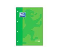 RECAMBIO OXFORD COLOR 1 VERDE MANZANA DIN A4+ 80 HOJAS 90 GR CUADRO 5 MM 4 TALADROS