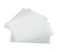 Recambio para álbum de fotos A5 para páginas, 10 fundas transparentes de | Se adapta estándar a carpetas A5, sostiene tarjetas de hasta 195 mm, material de polipropileno transparente