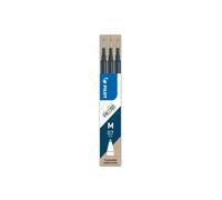 Recambio Pilot Frixion Ball boligrafo borrable en pack de 3 unidades por color - Disponible en cuatro colores: azul, negro, rojo y verde - Ideal para uso escolar Black