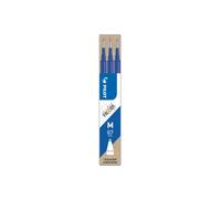 Recambio Pilot Frixion Ball boligrafo borrable en pack de 3 unidades por color - Disponible en cuatro colores: azul, negro, rojo y verde - Ideal para uso escolar Blue