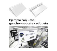 Recambio soporte etiqueta de plastico para gancho blanco edm