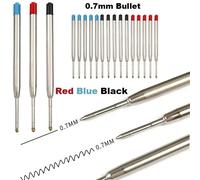 Recambios de bolígrafo de punta fina de 1,0mm, varillas de tinta de metal de alta calidad, varillas de repuesto de metal reemplazables para bolígrafos Parker, 5/20 piezas