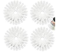Recambios de Cepillo de Palma para OXO Good Grips Cepillo dispensador de jabón, Paquete de 4 Cabezales de Cepillo de Repuesto para Cepillo de Palma OXO (Blanco)