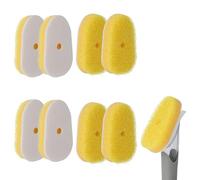 Recambios de esponja de varita para platos Scrub Daddy Dish Daddy - 8 paquetes de cabezales de repuesto para esponja de platos con asa, estropajos de lavado de platos antiarañazos, ideal para limpieza