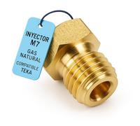 RECAMBIOS DREYMA Inyector M7 Gas Natural 1 UND Laton Macizo Rosca Precisa Calibrado para Cocinas/Encimeras Conversion Segura Instalacion Compatible con Teka Fagor Balay Repuesto Plus GN Paso