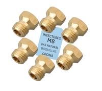 RECAMBIOS DREYMA Kit Inyectores M8 Gas Natural 6 Uds Laton Alta Precision Compatible Con Balay Fagor Teka Chicles 0.80 1.00 1.10 1.20 Cocina Encaje Exacto Repuesto Quemador Instalacion Facil