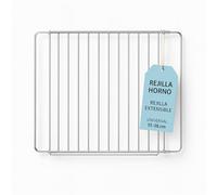 RECAMBIOS DREYMA Rejilla Extensible Para Horno 35 A 56 Cm Fondo 31.8 Cm Acero Cromado Universal Compatible Con Balay Bosch Teka Beko AEG Zanussi Fagor Whirlpool Hotpoint Indesit Electrolux