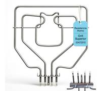 RECAMBIOS DREYMA Resistencia Horno Grill Superior 2300W 230V Doble Circuito Montaje Faston 380 x 345 mm Compatible con Bosch Balay Constructa Superser Elemento Calefactor Premium Pro