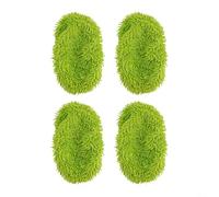 Recambios para mopa Microfibra Lavables para Swiffer para sweeper 4 para uds(4 PCS-GREEN)