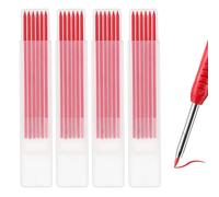 Recarga de Lápiz de Carpintero de 24 Piezas de 2,8 mm Recarga HB de Larga Duración para Lápices de Construcción Reemplazos Marcador de Carpintero Grafito Carpintería Cables de Lápiz(Red)