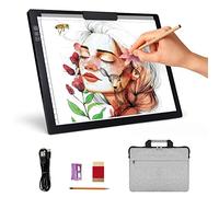 Recargable A4 Mesa de Luz Dibujo light board con bolsa, Mesa de Luz para Calcar con 6 niveles de brillo tablero de luz para rastrear, tablero de luz para dibujo, pintura de diamantes, pintura