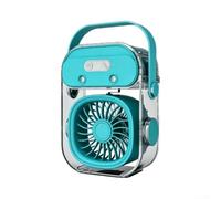 Recargable para mini ventilador de refrigeración 2000mAh recargable para | Diseño plegable, tanque de agua de 34 ml, añade hielo para una refrigeración instantánea, ideal para días calurosos de verano