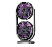 Rechargeable Desk Fan, Quiet Portable Bedside Fan W/ Adjustable Rotation