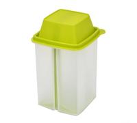 Recipiente Antidesbordamientos para Verduras en Vinagre - Tarro con Tapa para fácil de Abrir y Filtro para Jalapeños y Olivas sin BPA 11x11x20cm(green)