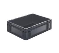 Recipiente apilable en euroformato, paredes y fondo cerrados L x A x H 400 x 300 x 120 mm