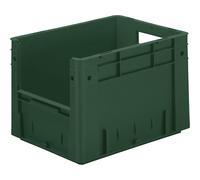 Recipiente apilable euronorma con asidero capacidad 23,3 l, L x A x H 400 x 300 x 270 mm, UE 4 unid.