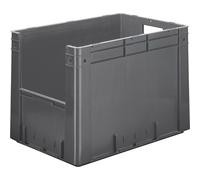 Recipiente apilable euronorma con asidero capacidad 80 l, L x A x H 600 x 400 x 420 mm, UE 2 unid.