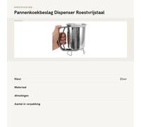 Recipiente de acero inoxidable de 850 ml - Dispensador para gofres y muffins - Fácil de usar - Contenedor para gofres y pasteles