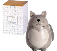 Recipiente de cerámica Unyqoos® para galletas, con motivos de gatos y tapa, ideal para guardar galletas y decorar