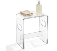 Recipiente de ducha acrílico, forma en U, 18 cm de alto, 35x22x43 cm, transparente