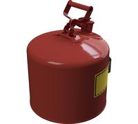 Recipiente de seguridad para llenado con grifo Justrite, chapa de acero, capacidad 19 l