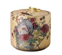 Recipiente for té, bote de té de cerámica, caja de té con tapa, recipiente de almacenamiento hermético, bote de café, recipiente de almacenamiento for té y café, caja de té multifuncional(Yellow)