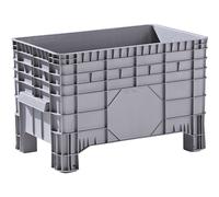 Recipiente grande de polietileno capacidad 285 l, 4 patas para acceso inferior