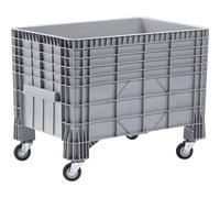 Recipiente grande de polietileno capacidad 550 l, 4 patas y 4 ruedas