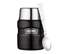 Recipiente para Alimentos de Acero Inoxidable de Thermos, Acero Inoxidable, Negro, 9,3 x 9,3 x 14,2 cm