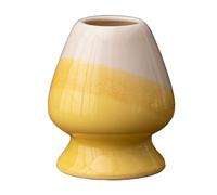 Recipiente para Batidor de Matcha,Soporte para Batidora de Porcelana,Elegante Soporte de Cerámica para Batidor Matcha,Accesorio Esencial para Entusiastas del Juego de Té,Amarillo