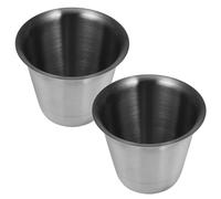Recipiente para Condimentos 80ml de Acero Inoxidable 2 Piezas | Diseño Elegante y Moderno, Control de Porciones, Servicio Buffet y Reuniones Formales, Reutilizable