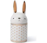 Recipiente para galletas, fácil de limpiar, con diseño de conejo, ideal para el hogar, como regalo o recuerdo. Caja de cerámica, 20 cm de altura