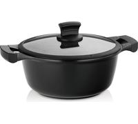 Recipiente para horno de 24 cm de aluminio fundido + tapa de vidrio, línea Kela 12219
