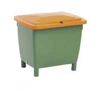 Recipiente rectangular con tapa de bisagras