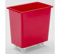 Recipiente rectangular de polietileno, desplazable capacidad 135 l