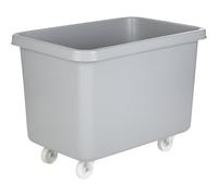Recipiente rectangular de polietileno, desplazable capacidad 227 l
